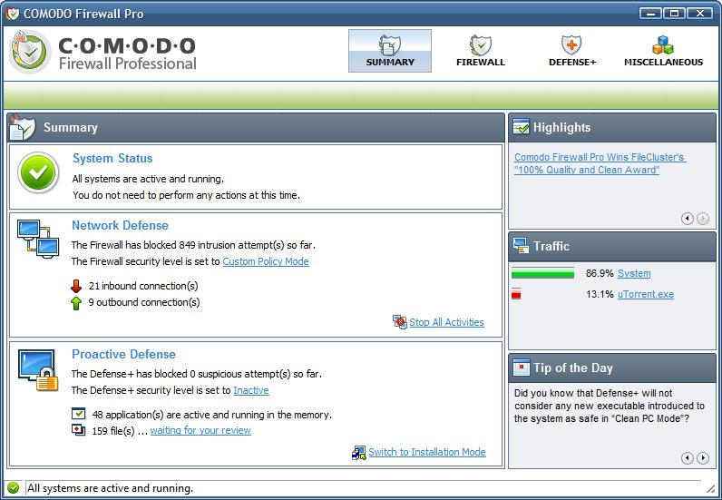 Comodo Firewall Pro