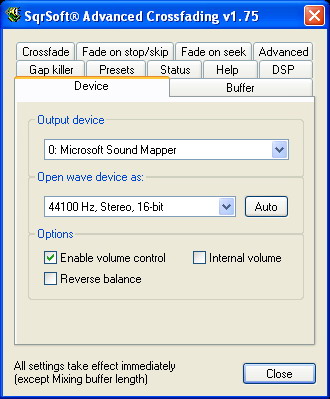 SqrSoft Advanced Crossfading