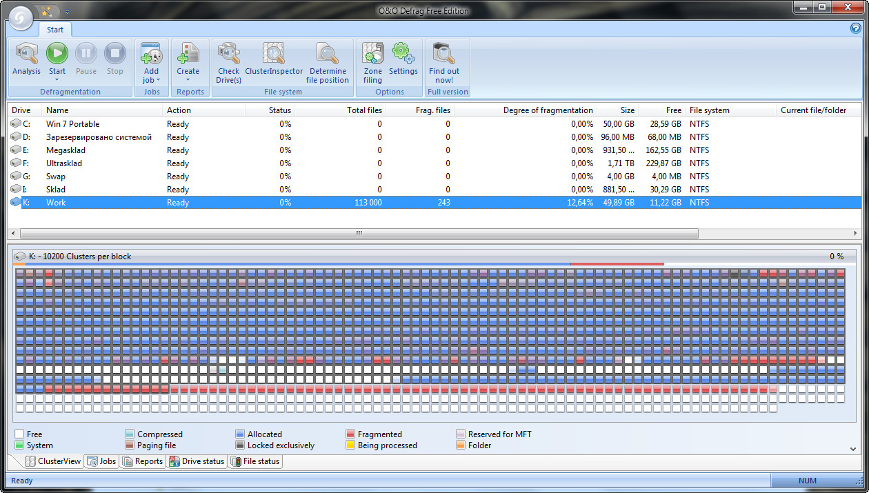 O&O Defrag Free Edition