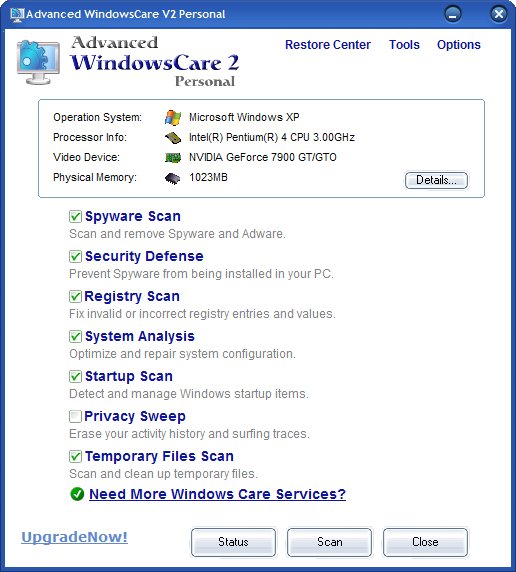 Advanced Windows Care Personal